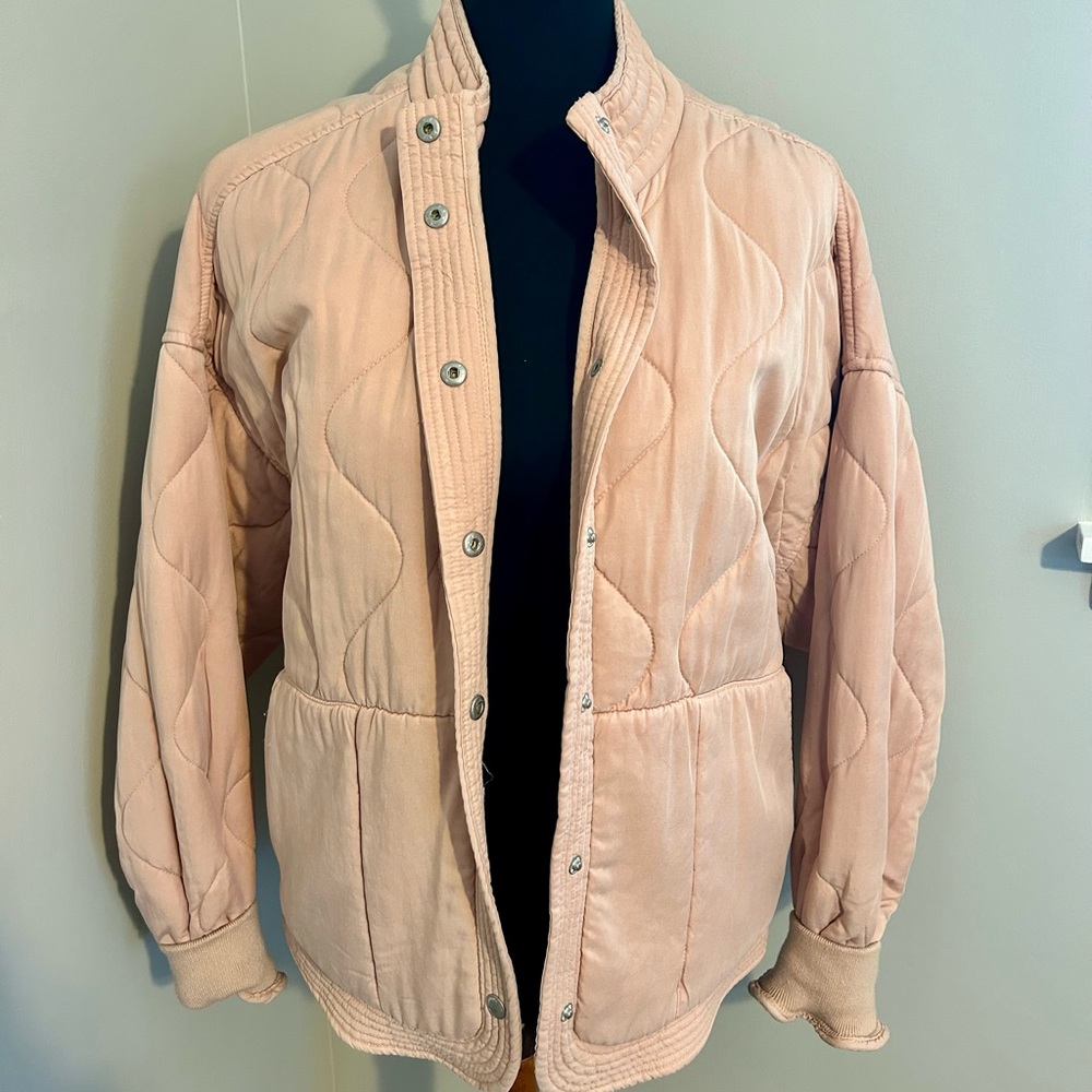 Light pink Blank NYC quilted jacket